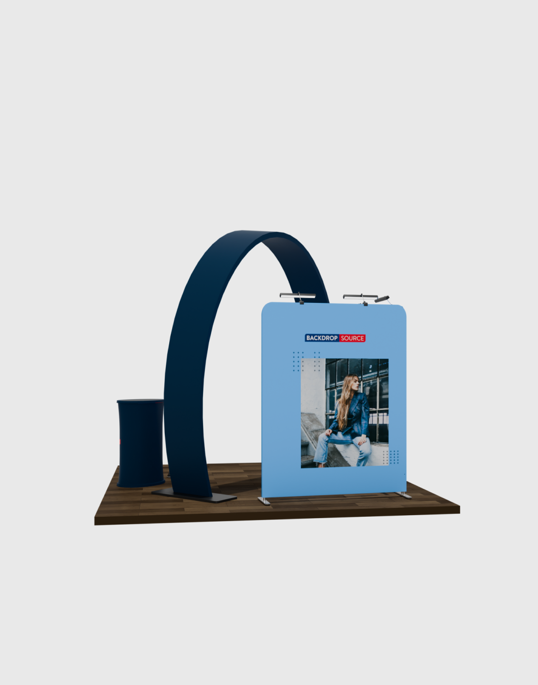 Modulaire hoefijzerboog tentoonstellingsset voor 3m brede stands