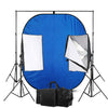Omkeerbare fotografieachtergronden met blauw en groen scherm met 50 x 70 economische softbox studioverlichtingsapparatuur
