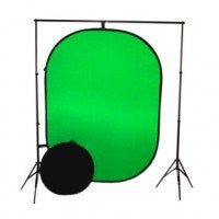 Omkeerbare Chromakey Groen en Blauw Pop-up Achtergrond 1,5m x 2,1m