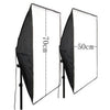 3-kops 750W continue studiosoftbox-apparatuurset met studioachtergrond en boomarm