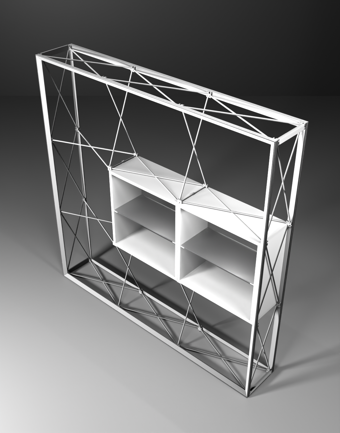 SEG Popup - Interne vitrine met verzonken LED-ring