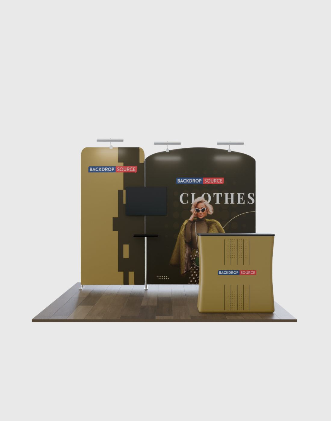 Modulaire tentoonstellingskit voor 3m brede stands