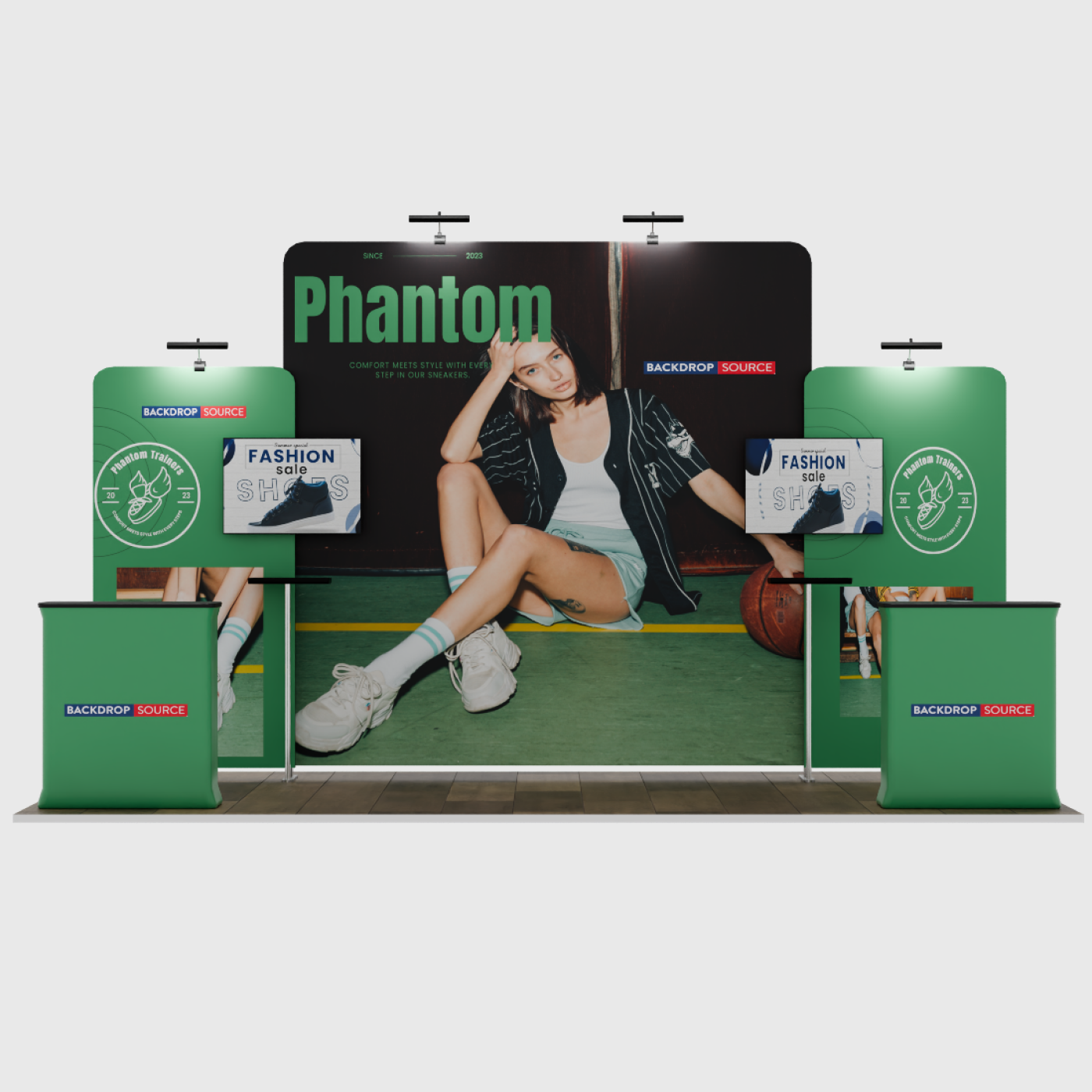 Draagbare tentoonstellingsdisplay 6m x 3m - Model 5