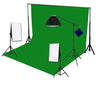 3-kops 750W continue softbox studioverlichting met studioachtergrond en boomarm-apparatuurkit