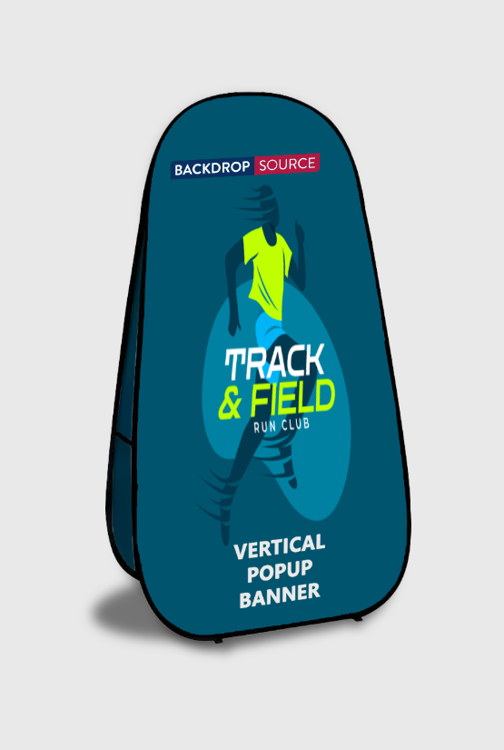 Verticale pop-upbanner (dubbelzijdig bedrukt)