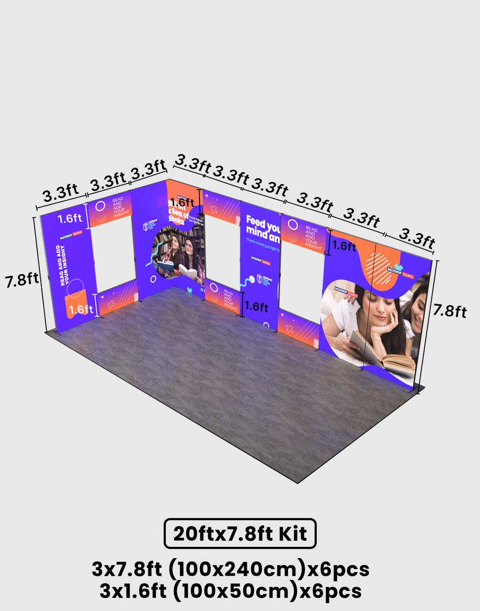 Foldable SEG Backlit Exhibition Display - Model 19 – Backdropsource NL