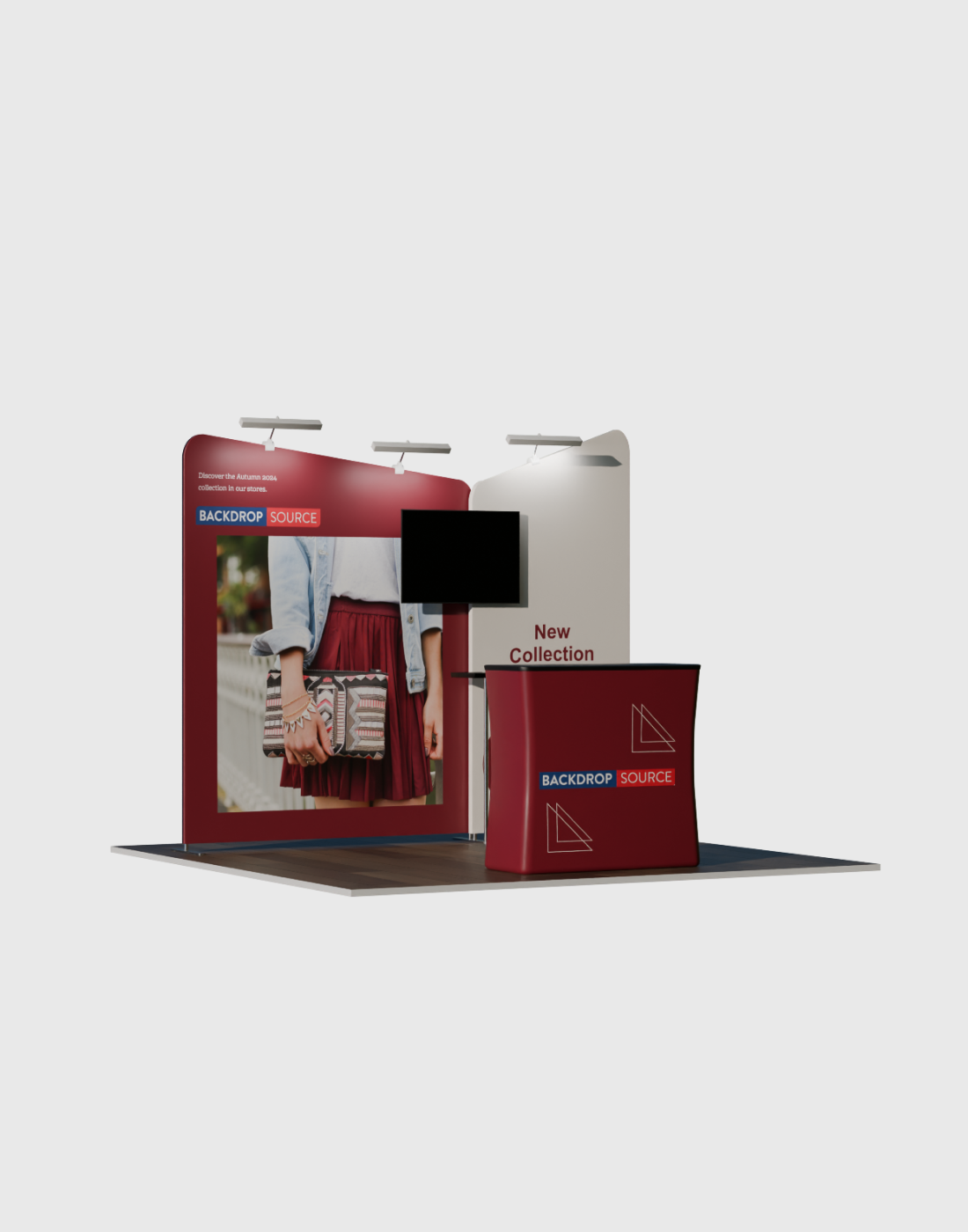 Hellende tentoonstellingsset voor 3m brede stands