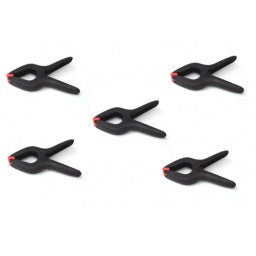 4" achtergrondveerklemmen (set van 5 stuks)