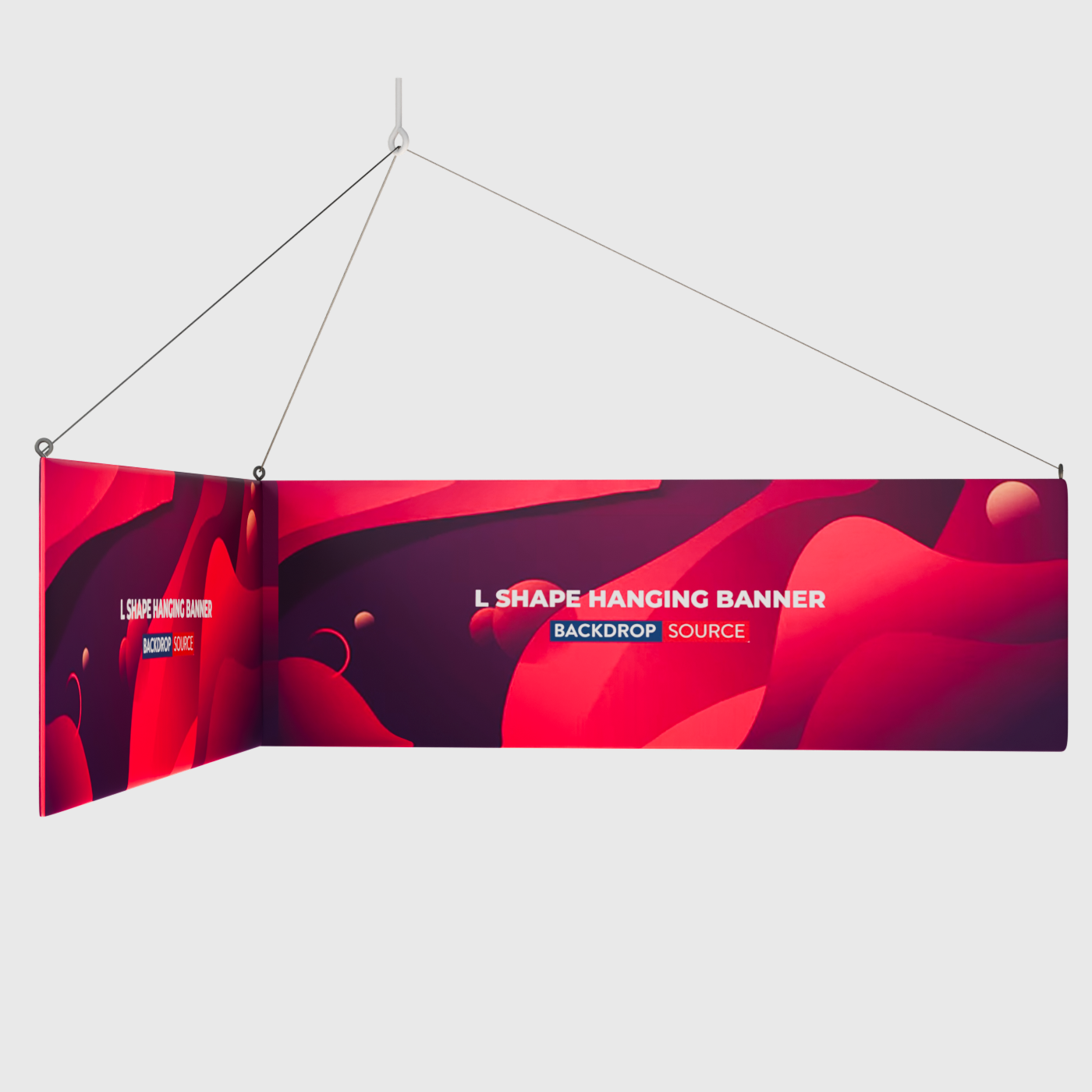 L-vormige hangende banner