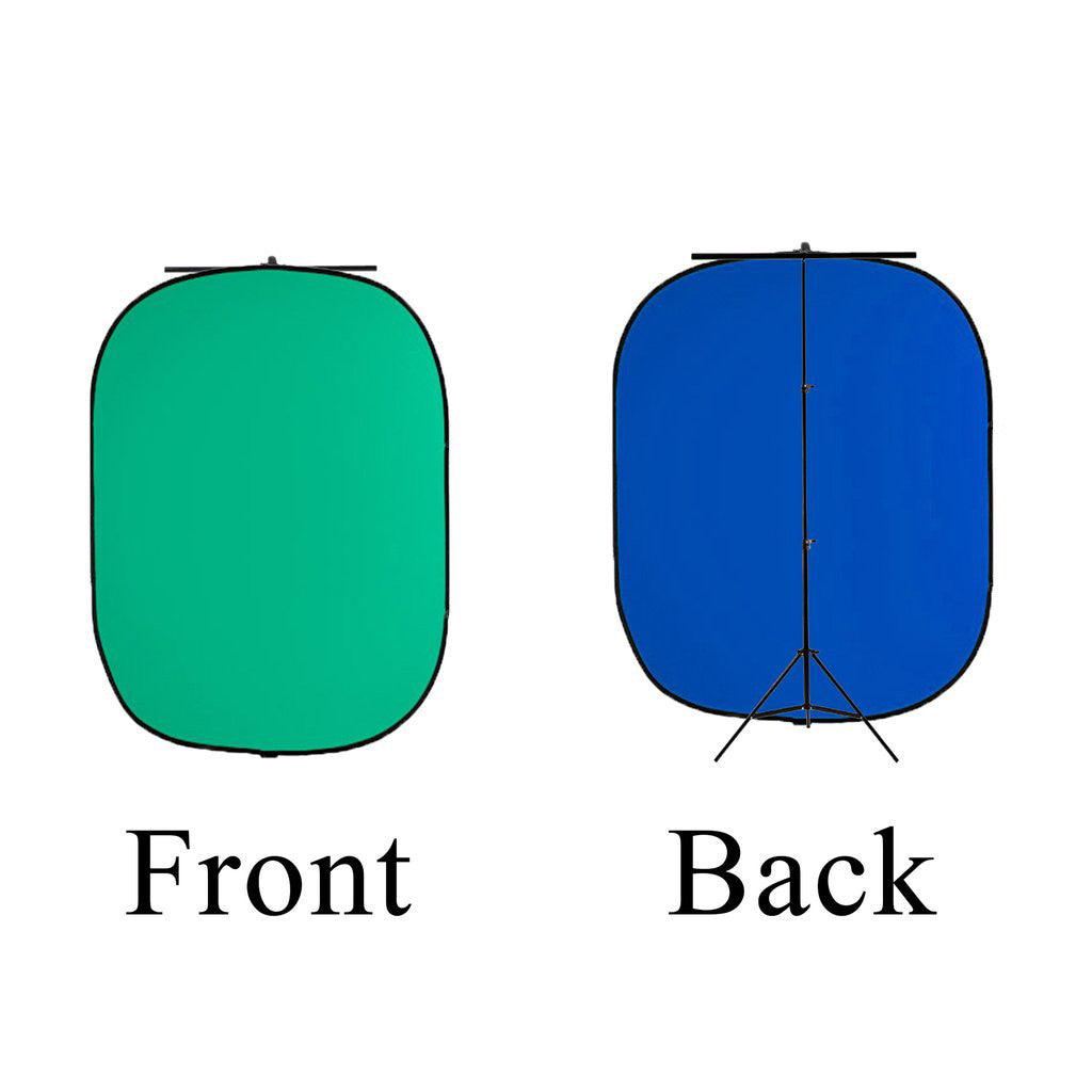 Omkeerbare Chromakey Groen en Blauw Pop-up Achtergrond 1,5m x 2,1m