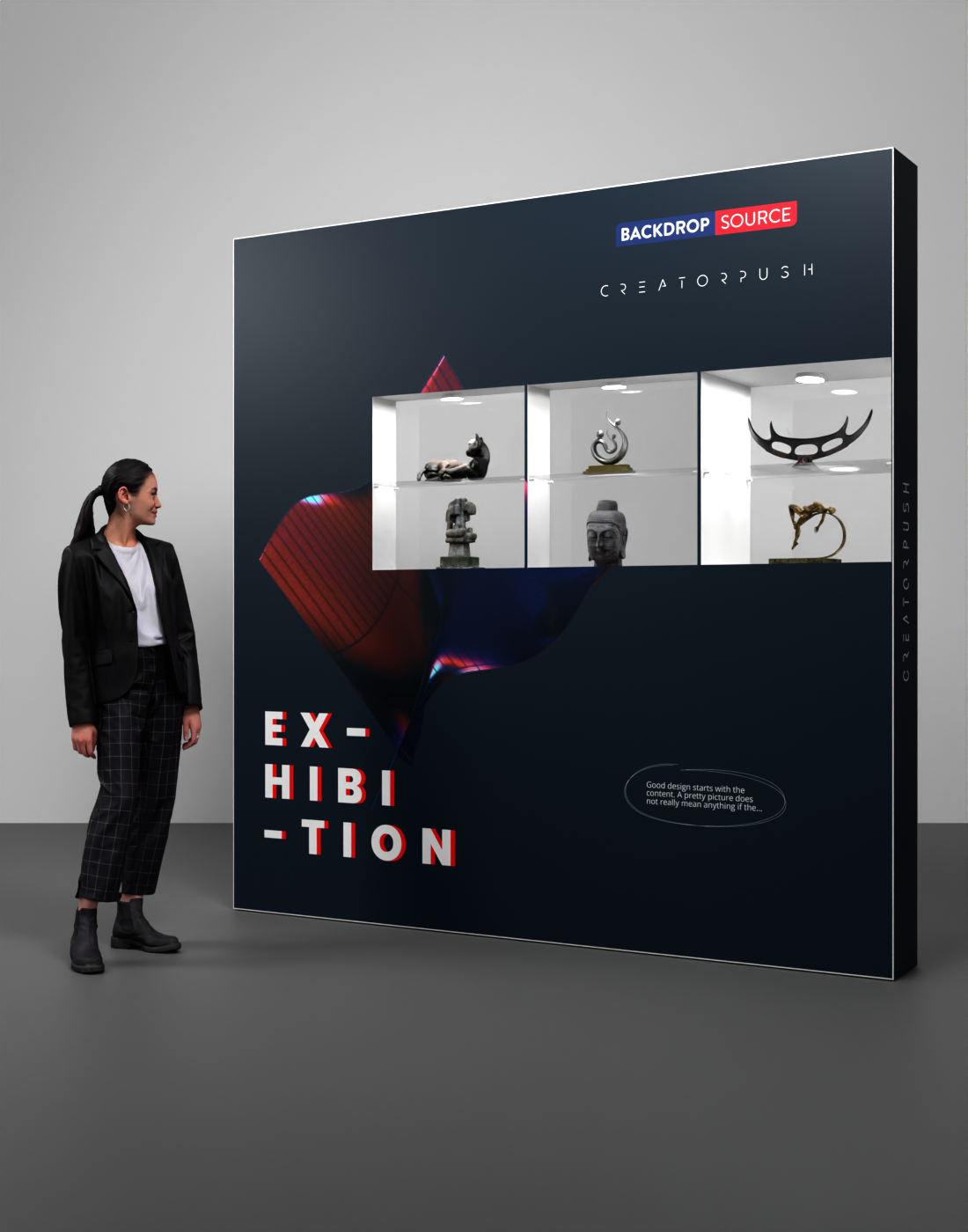 SEG Popup - Interne vitrine met verzonken LED-ring